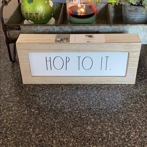 Rae Dunn Hop To It sign